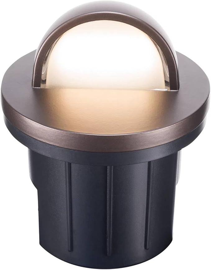 3000K Landscape Well Lights, 6 Pack 6W 420LM LED Low Voltage 12V In-Ground Lights, IP67 Waterproof Aluminum Oil-Rubbed Bronze, Single-Side Lighting Outdoor for Pathway, Lawn