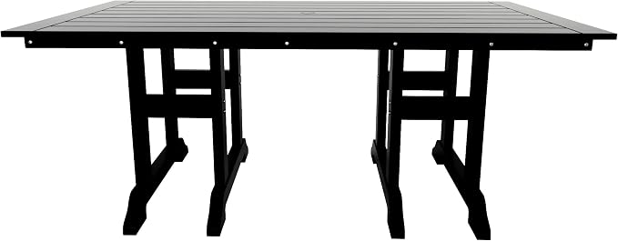 HDPE Laguna 38" X 73" Rectangular Dining Table,Black