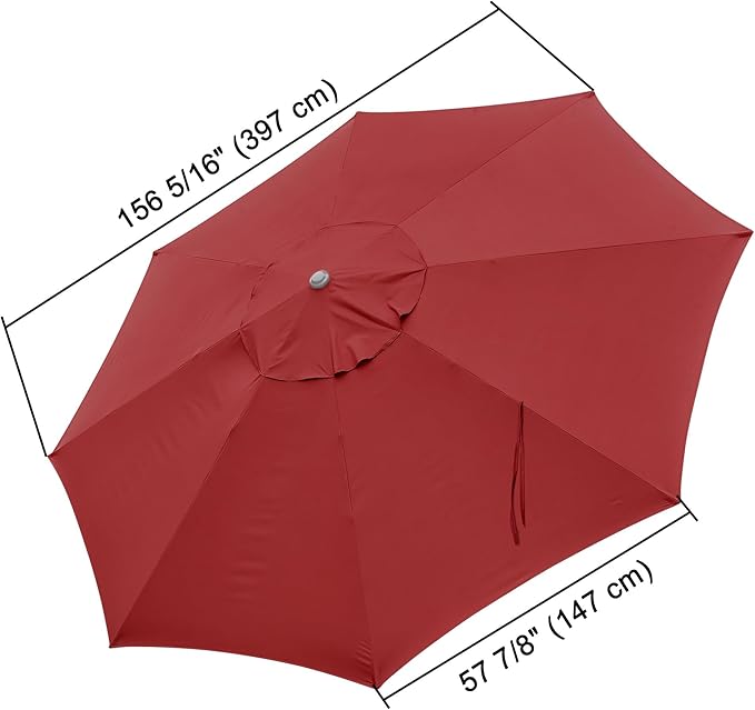 Yescom Patio Umbrella Replacement Outdoor Canopy Beach Backyard Market Table Top Cover