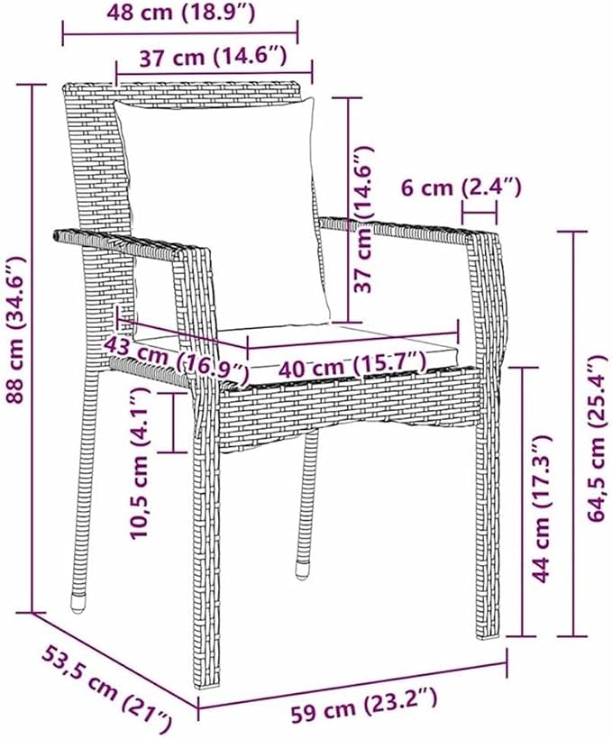 Afuera Living 5 Piece Patio Dining Set, Poly Rattan & Steel, Black Finish, Includes Cushions, Tempered Glass Tabletop, Seats 4, Modern Outdoor Dining Set for Garden, Patio, Backyard, Weather-Resistant