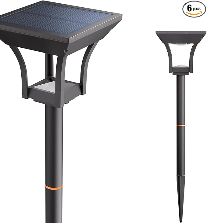 Solar Pathway Lights Outdoor, IP65 Waterproof Bright Solar Outdoor Lights, LED Solar Garden Lights Landscape Lighting for Walkway Lawn Patio Backyard (2 Pack, RGB)