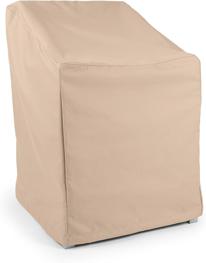 Covermates Ultima Outdoor Chair Cover – All-Weather Water & Rip-Resistant Patio Furniture Protection Heavy-Duty 600D Polyester, Mesh Vents, Buckle Straps & Drawcord, 46W x 32D x 42H, Ripstop Tan