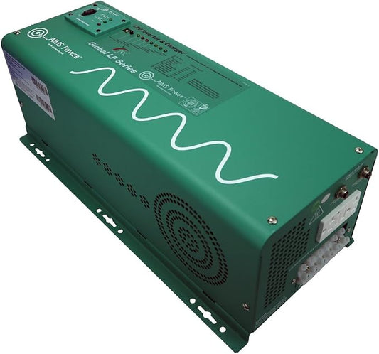 AIMS 2500W 12V Pure Sine Inverter Charger w/Transfer Switch 120V Backup