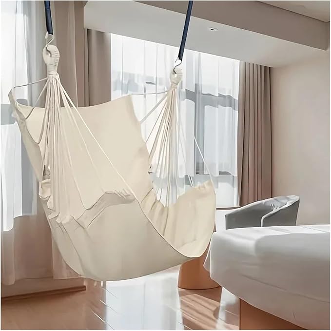 Compatible for 1pc Leisure Fabric Hammock Chair Outdoor Swing Dormitory Anti Rollover(K)