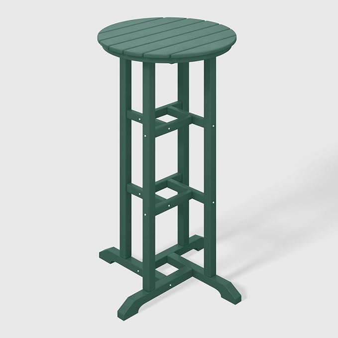 WestinTrends Malibu 42" Counter Height Round Outdoor Patio Bistro Bar Table, Dark Green