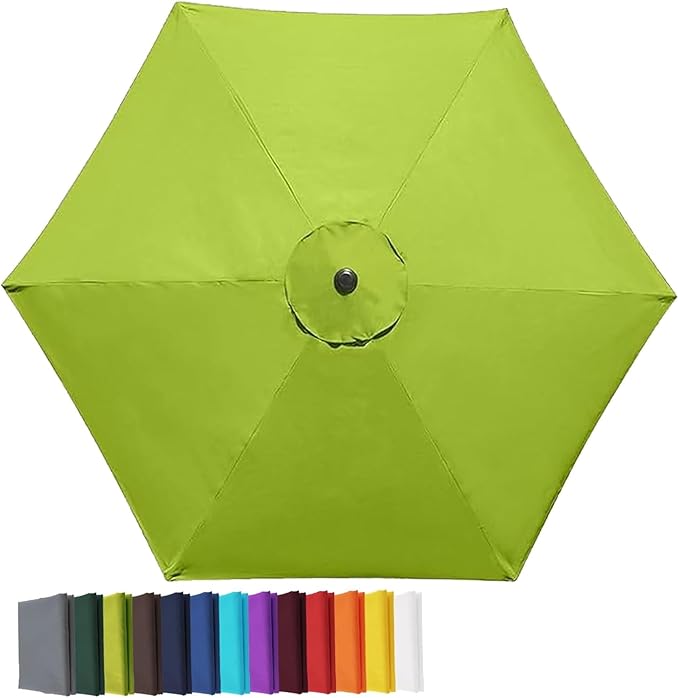Garden Umbrella Replacement Canopy, Patio Umbrella Cover, 6.6ft-13ft Water Resistant Yard Parasol Top Cover, 6 Ribs 8 Ribs Beach Umbrella Canopy for Outdoor Poolside Balcony
