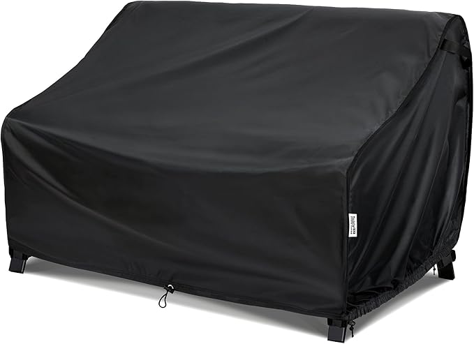 Outdoor Loveseat Cover, Waterproof, Fits up to 54"W x 38"D x 35"H, Sunproof, Tear-Resistant, Black