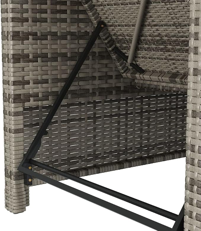 7 Piece Patio Dining Set with Cushions Black Outdoor Rattan Furniture Table and 6 Chairs for Garden Backyard Porch Entertaining