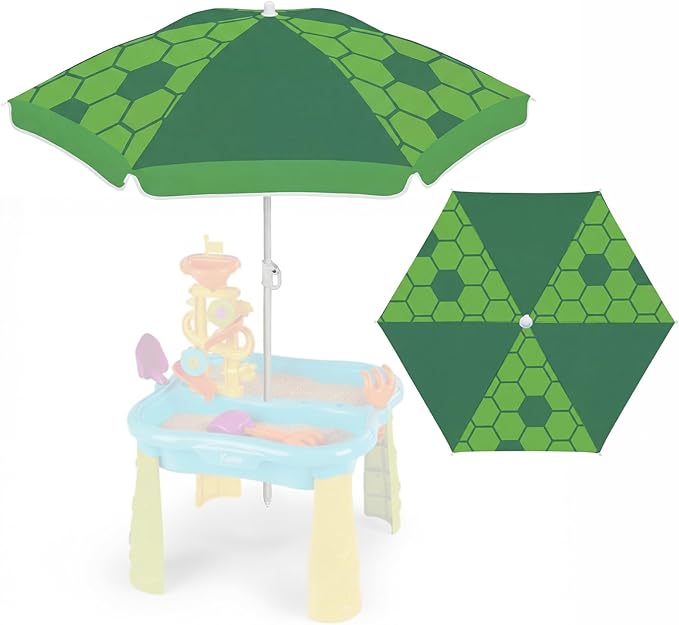 Dansydaisy Beach Umbrella for Water Table, Picnic Table Shade, 47 Inch Replacement Portable Outdoor Umbrella, UV Protection for Sand Play Camping Patio Garden, Tables Not Included