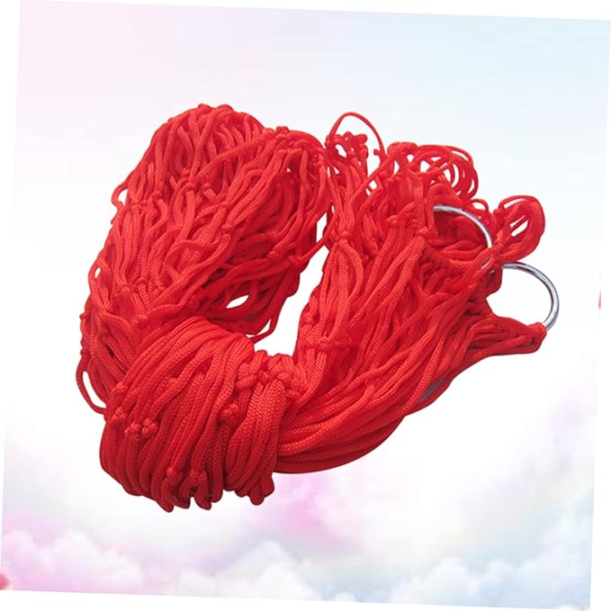 GANAZONO Strong Nylon Rope Mesh Hammock Lightweight Portable Hanging Bed for Camping Hiking Picnic Traveling Outdoor Leisure Bed