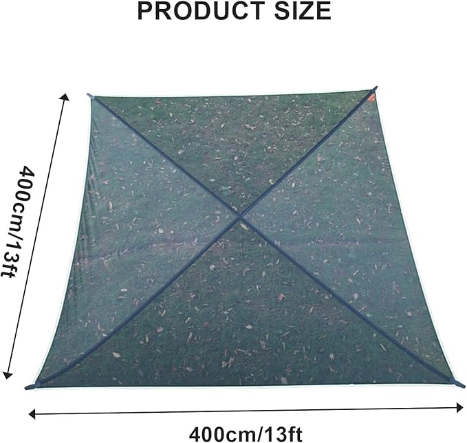 Outdoor Camping Hammock, 13ft Square Hammock Max 550 Lbs for 2-5 Adults Kids, Multi Person Tree Hammock with 4 Ratchet Tie Down Straps & Net Pocket