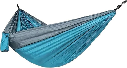 Hammocks, Double Portable Hammock for Camping Lightweight Nylon Parachute for Backpacking Travel Beach Backyard Patio Hiking Amaca,for Outside(Blue)