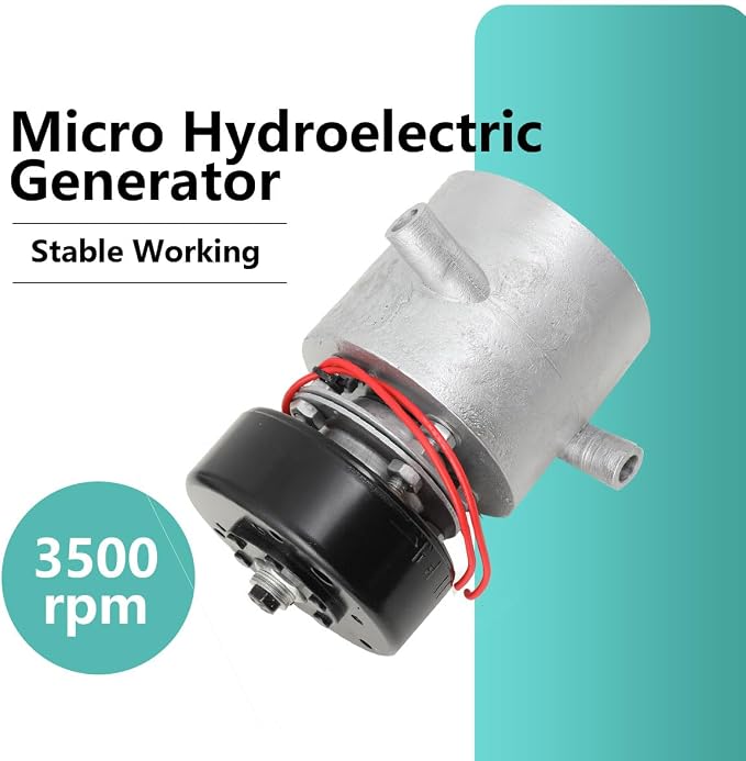 Hydro Water Turbine Generator, 1000W Micro Hydroelectric Generator 220V Three-Pipe AC High Power with Ballast & 150mm(3 X 50mm) Inlet Fitting, 10L/S