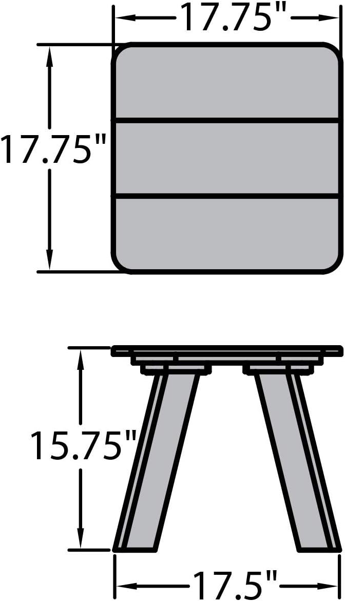 highwood Italica Modern Adirondack Side Table, Harbor Gray