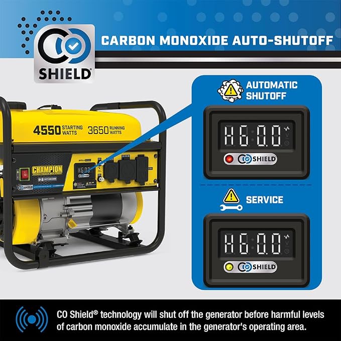 Champion 3650-Watt RV-Ready Portable Generator with CO Shield