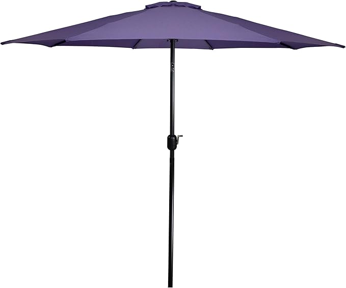 Northlight 9ft Outdoor Patio Market Umbrella with Hand Crank and Tilt, Purple