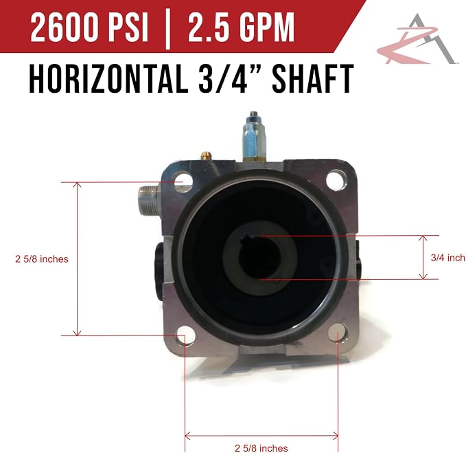 The ROP Shop OEM AR 3/4" Shaft Power Pressure Washer Pump for Excell WGCPH2530, MH6600H, MH6750B