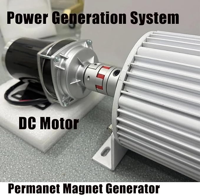10KW Low-Speed 3-Phase Permanent Magnet Generator (12V-380V) with DC Drive Motor (DC-60V+AC-24V)