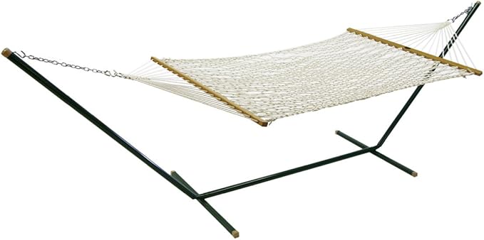 Algoma 6250 Two Point Individual Rope Hammock and Stand Combo,Off-white