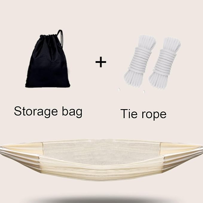 Cotton Hammock Thin and Lightweight Outdoor Camping Travel Multi-Purpose Portable Tree Hanging Hammock(L)