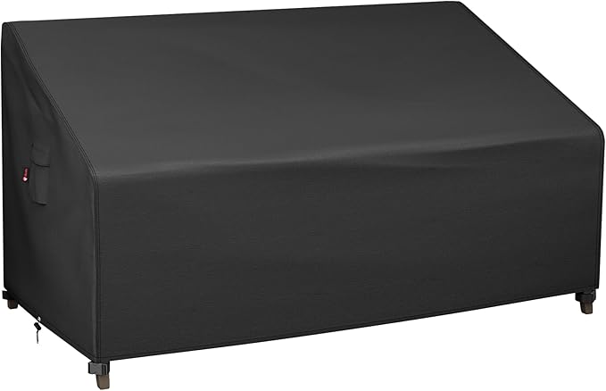 iBirdie Patio Furniture Sofa Covers 78W x 42D x 32H 3-Seater inch Outdoor Waterproof Couch Loveseat Bench Cover, Black