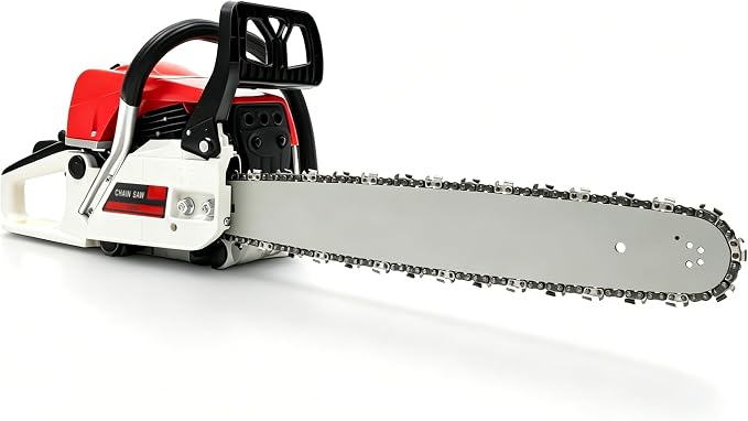 Gas Chainsaw, 2 Stroke Gas Powered Chainsaw, Gasoline Chainsaw Handheld Cordless Petrol Chain Saws for Tree Cutting, Gardens, Farms (20 Inch 52CC)
