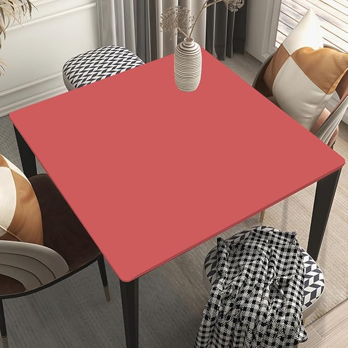 Stretch Picnic Tablecloth Suit for 40"x40" Table IndianRed Outdoor Table Covers for Dining Kitchen Home Party Style114