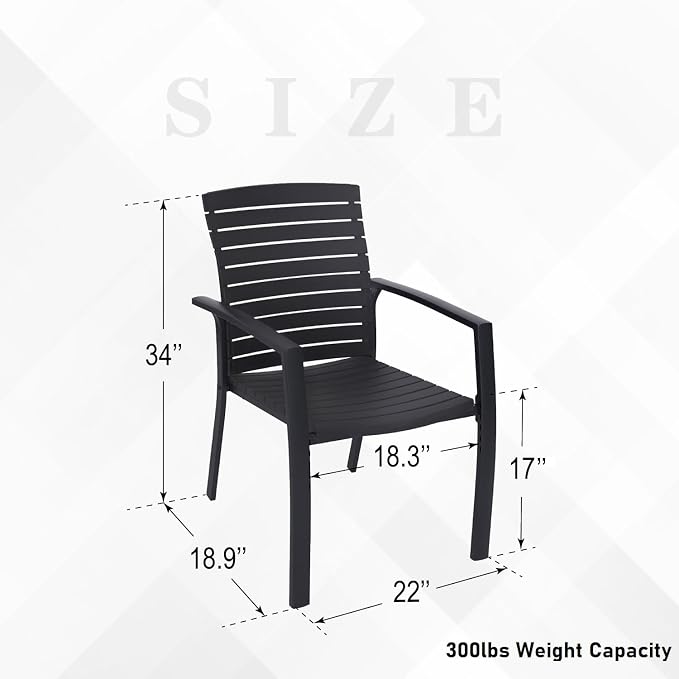 3-Piece Outdoor Dining Set, Patio Dining Table and Aluminum Chairs | 27.5" Small Metal Outdoor Table, Aluminum Chair with Resin Seat and Backrest, Perfect for Garden, Deck, Poolside, Balcony