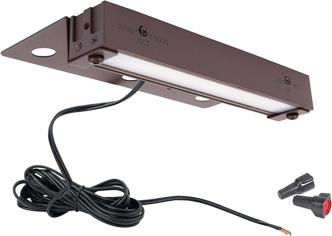 WAC Landscape Lighting, Hardscape 6in LED 12V Strip Light with Quick Release and 2-CCT 2700K-3000K in Bronze