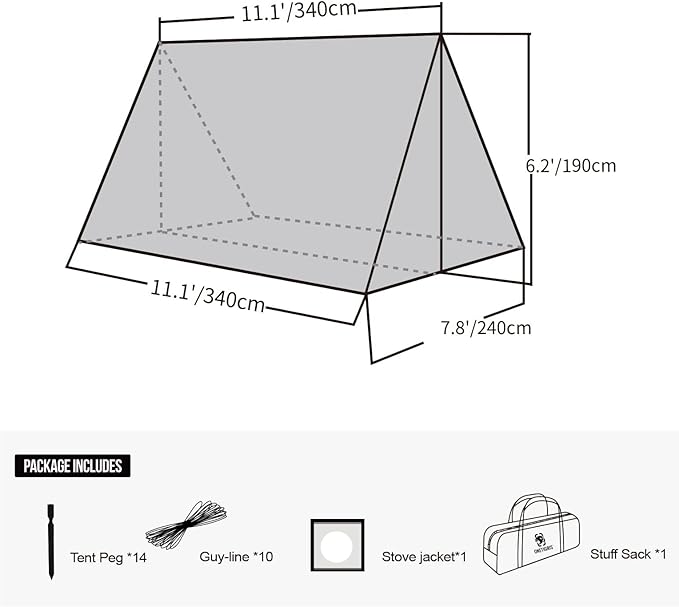 OneTigris ROCDOMUS Hammock Hot Tent + Hideout Hammock Underquilt
