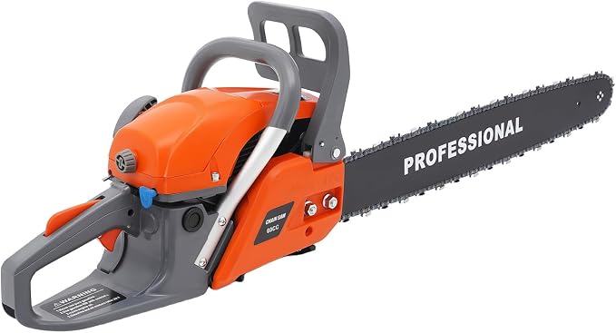 60CC Gasoline Chainsaw, 2.8KW Gasoline Handheld Cordless Chain Saws 22 Inch Gas Powered Chainsaw 2 Stroke Power Chain Saws Cutting Wood Gas Sawing Chain Saw Set for Farm Garden and Ranch