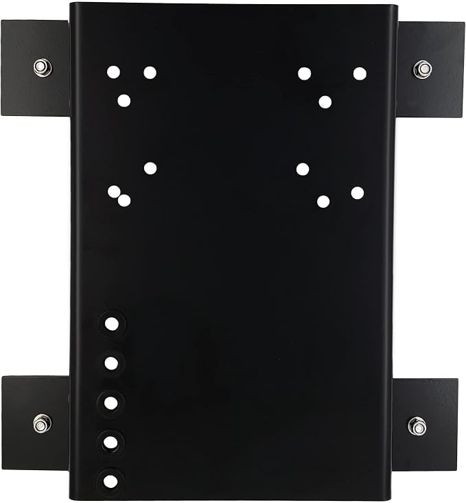 Pressure Washer Skid Plate Frame, Black Painted Steel with Rubber Feet, 10" x 16" Deck Size