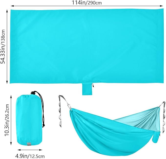 Fluorescent Blue 330lb Capacity Hammocks with Tree Straps Swing Hammock for Outside Patio Garden soporte para hamacas para adultos