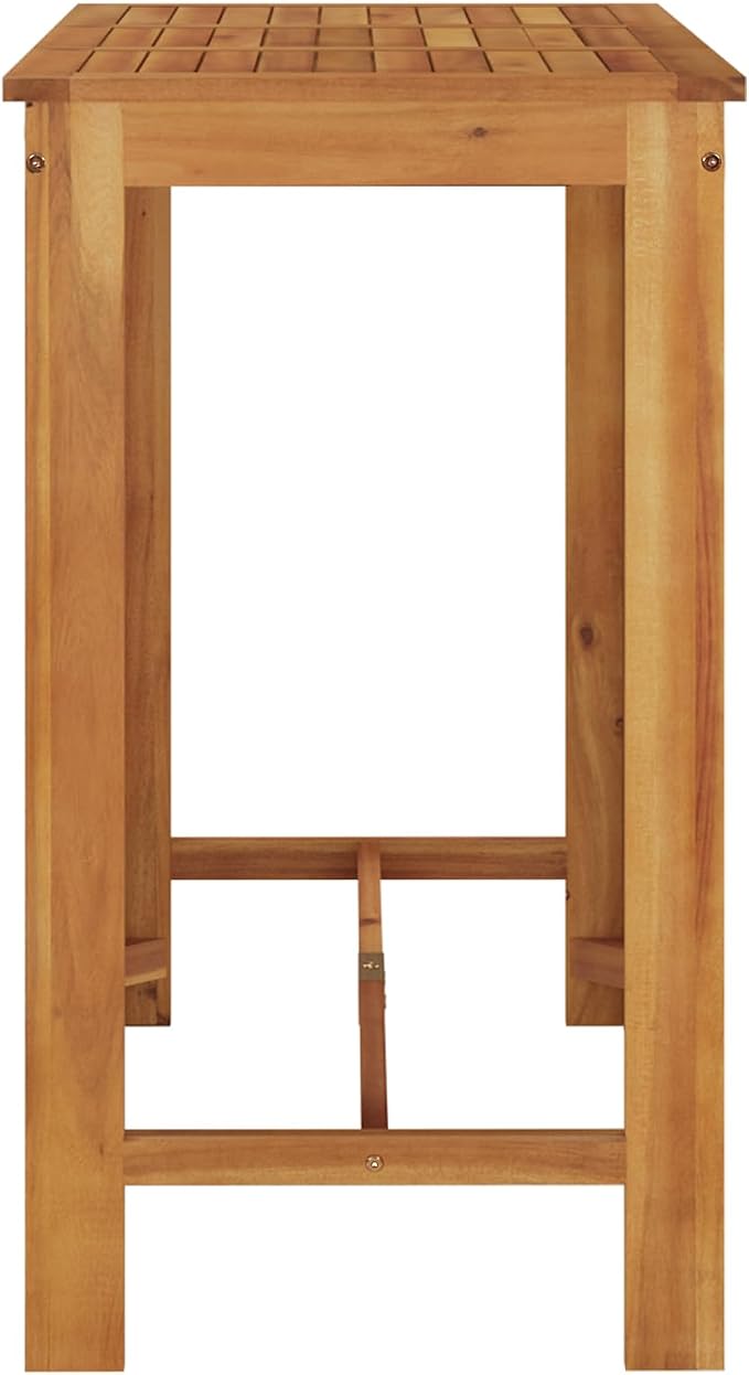 vidaXL Garden Bar Table Natural Wood Solid Acacia Wood 47.2x23.6x41.3 in