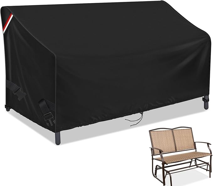 Outdoor Loveseat Cover for 2-Person Patio Swing Glider Steel Bench Loveseat Rocker, Waterproof Outdoor Furniture Cover Couch/Sofa Covers - 43" L x 29" W x 34" H