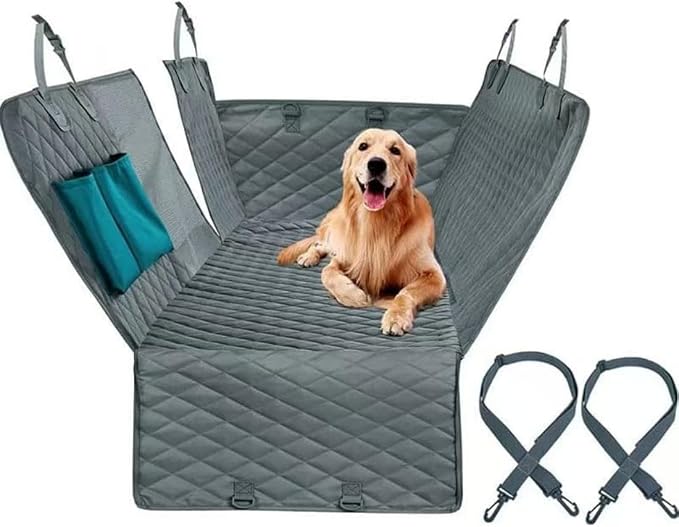 Dog Car Seat Cover for Subaru Legacy BN/BS 6. Gen 2015 2016 2017 2018 2019 2020, Foldable Back Seat Extender, Hair-Resistant, Anti-Scratch, Travel Hammock Bed with Mesh Window Storage Accessories