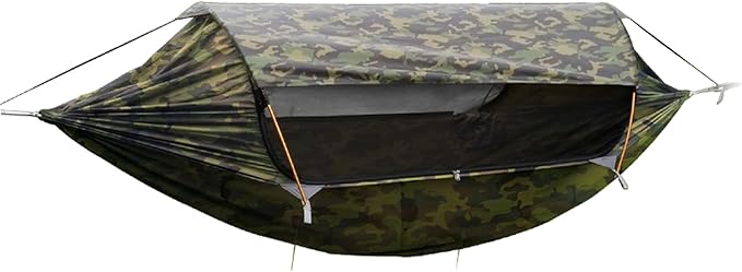 BNEI Double Hammock, Outdoor Tent, Easy to Carry, 270 * 140 cm, Maximum Load 200 kg, Suitable for Patio, Outdoor Camping (Camouflage)