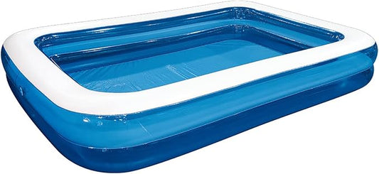 Inflatable Swimming Pool Outdoor Lawn Ground Rectangular Swimming Pool for Kids or Adults (Max 103x69x20±3 Inch)