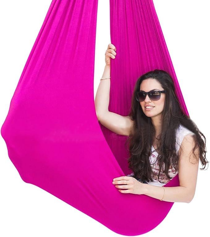 Sensory Swing for Adults Therapy Swing for Kids Indoor Outdoor Calming Snuggle Hammock Durable Fabric Swing for Autism ADHD Aspergers and Sensory Integration
