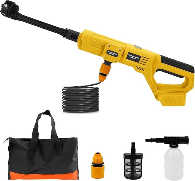 Cordless Cleaning Tool for Dewalt 20V Battery, 21000RPM Cleaning Tool with 6-in-1 Nozzle & Foam Cannon, for Car, Floor, Wall Clean【Battery Not Included】