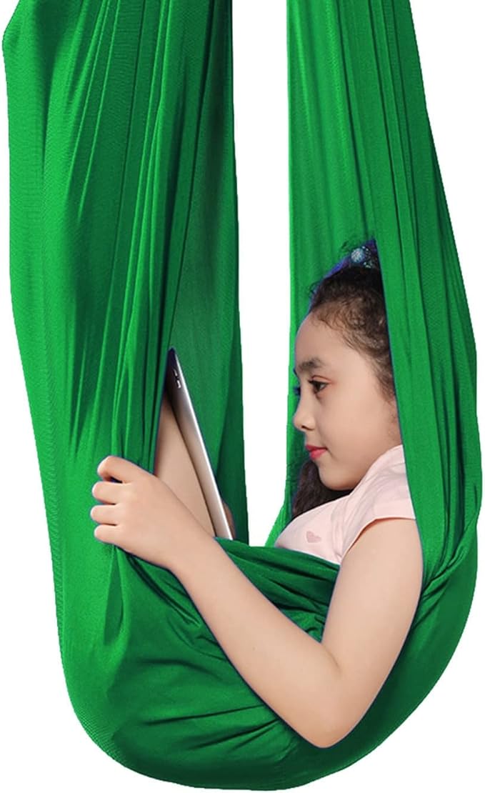 Sensory Swing for Adults Therapy Swing for Kids Indoor Outdoor Soothing Calming Snuggle Hammock Durable Soft Fabric Swing Help Children with Sensory Needs