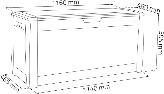Prosper Plast MBM310-440U 119 x 48 x 60 cm Boxe Matuba Garden Container - Dark Brown