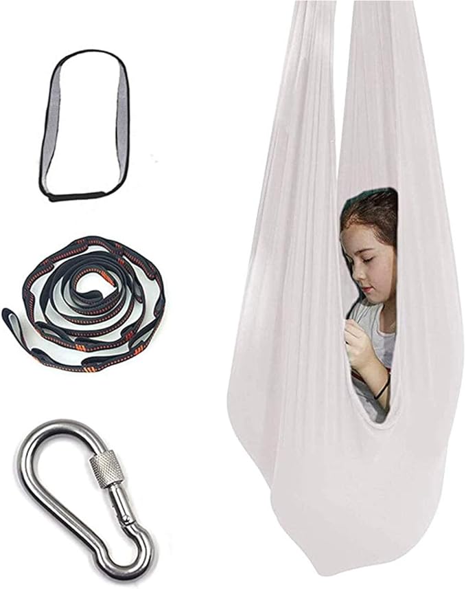 Hanging Therapy Swing Sensory Swing for Children Kids/Adult with Special Needs, Autism, ADHD Yoga Flying Hammock Indoor & Outdoor (Color : Grass Green, Size : 150 x 280 cm)