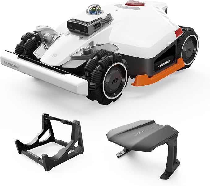 Mammotion LUBA 3 AWD 1500 Robot Lawn Mower Ultimate Kit, with Garage & Washstand, Wire-Free for 0.37 Acre, 360° LiDAR+AI Vision, 80% Slopes, 15 Multi-Zone Management, Cut Height 1.0"-2.7"