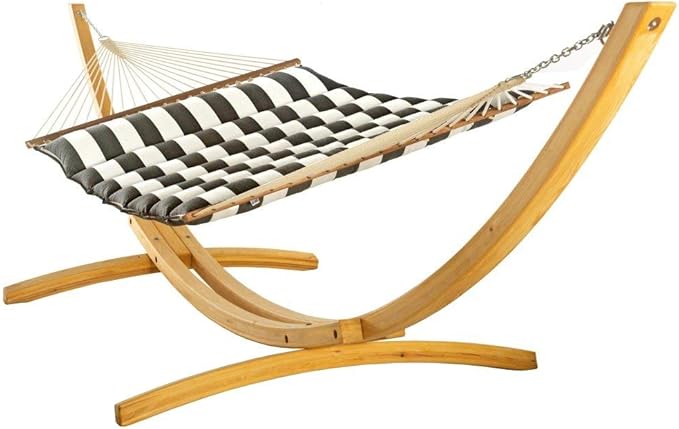Hatteras Hammocks Cabana Classic Sunbrella Pillowtop Hammock with Free Extension Chains & Tree Hooks, Handcrafted in The USA, Accommodates 2 People, 450 LB Weight Capacity, 13 ft. x 55 in.