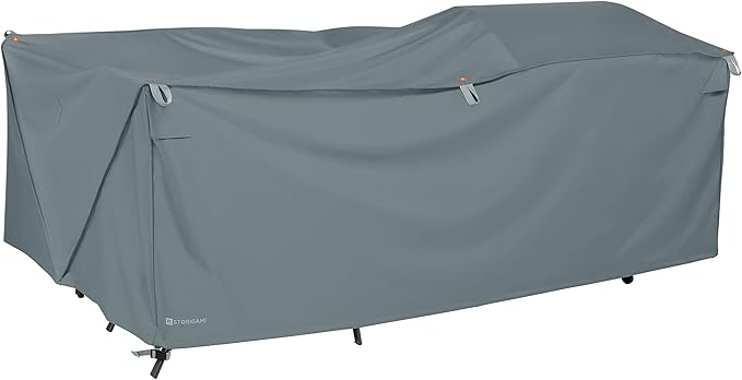 Classic Accessories Storigami Water-Resistant 100 Inch Easy Fold Patio Furniture Cover, Monument Grey, Patio Furniture Covers