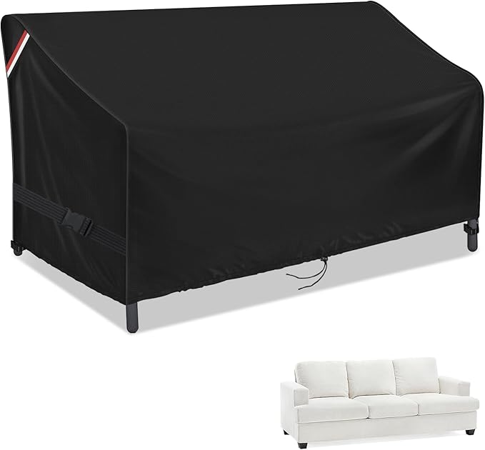 Outdoor Sofa Cover, 90 Inch Waterproof 3-Seater Bench Covers for Patio Loveseat, Couch, Glider, Heavy Duty Outside Furniture Couch Cover - 90" L x 36" W x 33" H