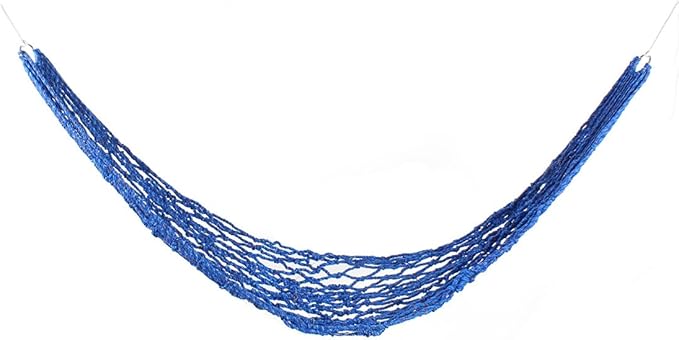 Ruilogod Camping Travel Portable Twist Rope Mesh Hammock 200 x 150cm Blue (id: 569 8da 4d3 771 87a