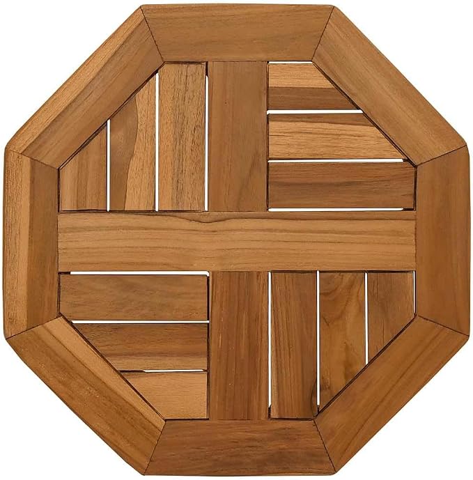 Octagonal-Shape Table Top Solid Teak Wood, Replacement Table Top, Wooden Desk Top for Outdoor, Home Use, -587