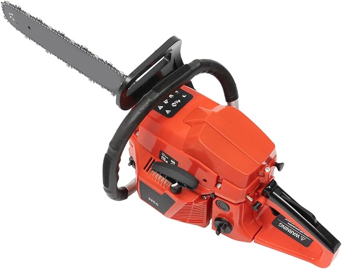 20inch Gas Chainsaw, 2.95HP 52CC 2-Stroke Gasoline Chainsaw, Air Cooled Pull Start Top Handle Gas Powered Chain Saw Petrol Chainsaws with Automatic Chain Lubrication for Trees, Wood Cutting